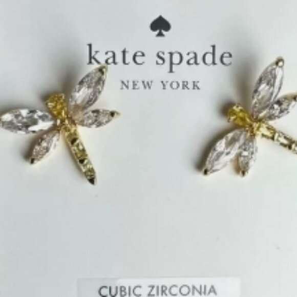 KATE SPADE GREENHOUSE DRAGONFLY STUD EARRINGS BNIB 🆕SHIPS FAST📦⌚🏃🏻💨🚚 - Picture 5 of 13